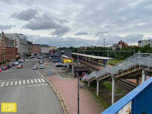 View from a Bridge on the Train Station side.