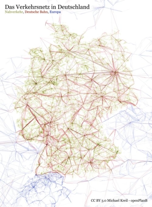 Railway network in Germany (source: OpenPlanB)
