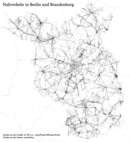 Transport network for the VBB area (Berlin-Branderburg) (source: OpenPlanB)